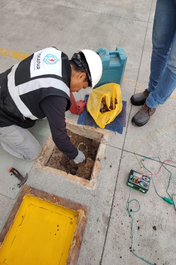 Medición de resistencia de pozo a tierra con telurómetro