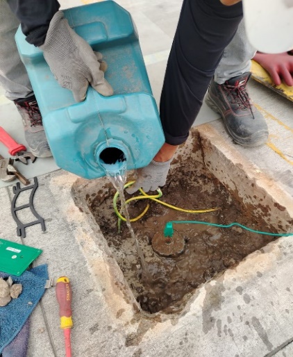 Tratamiento químico de pozo a tierra